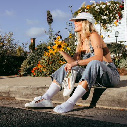 Women's Solid Basic Crew Lightweight Lifestyle Socks