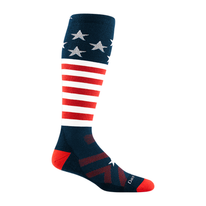 Men's Captain Stripe Over-the-Calf Midweight Ski & Snowboard Socks