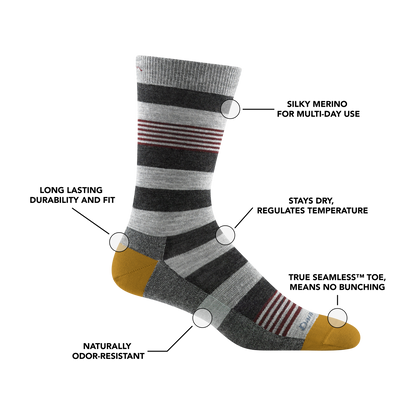 Men's Oxford Crew  Lightweight Lifestyle Sock-Last Chance